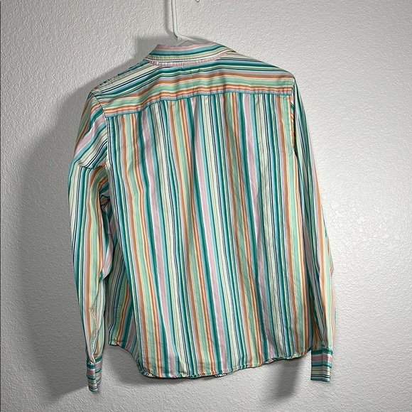 Lauren Ralph Lauren Green and Pink Casual Button Down Shirt Large - Picture 5 of 5